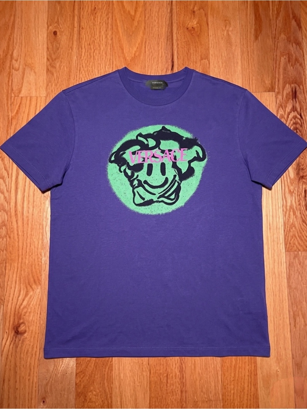 Versace Purple Smile Medusa Tshirt